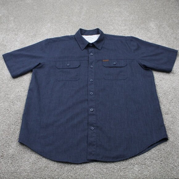 Orvis Shirt Adult Large Blue Classic Collection Quick Dry Wicking S/S Button Up - Picture 2 of 13